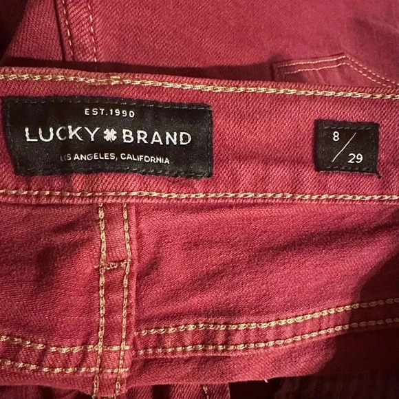Lucky Brand Ava skinny maroon jeans size 8/29 - Picture 11 of 13